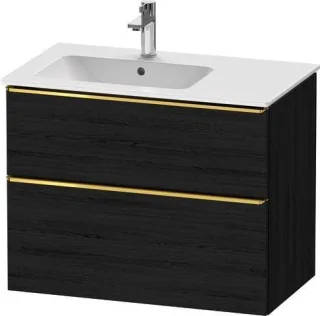 Duravit D-Neo Waschtischunterbau wandhängend Eiche Schwarz Matt 810x462x625 mm - DE4366034160000 DE4366034160000
