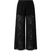 Freeman T. Porter Palazzohose Patrizia Soft Lace - Hose Lang - Palazzohose - Spitzenhose - schwarz