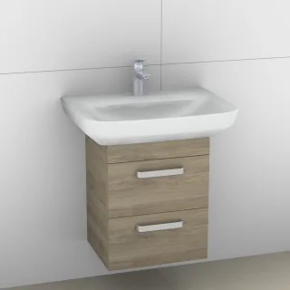 Artiqua 414 Waschtischunterschrank für Sentique 514365 Sanremo Eiche quer NB, 414-WU2L-V14-7144-428 414-WU2L-V14-7144-428