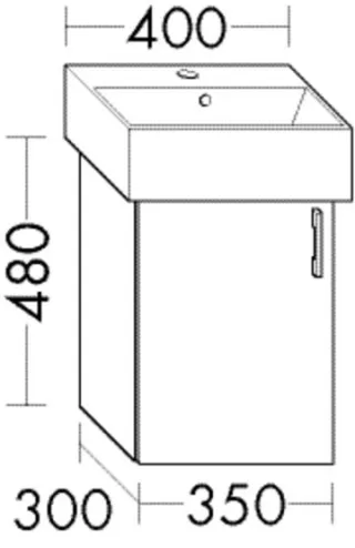 Burgbad WTU.-Schr. Sys30 PG2 Echo 480x350x300 Eiche Dekor Silber, WVEW035LF6329 WVEW035LF6329