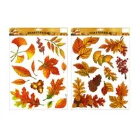 Rodermund Fensterbild Herbst-Fensterbilder mit Glitter 42 x 30 cm