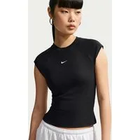 Nike Sportswear T-Shirt W NSW CHILL KNIT RIB SS TOP (Consumer Facing Name TBD) mit Rundhalsausschnitt, in normaler Länge