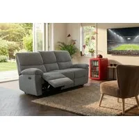 Home affaire 3-Sitzer LANNOY, manuelle o. elelektrische Relaxfunktion in 2 Sitzen, USB A/C, Liegefunktion (105°-150), Reclinersofa, Webstoff, Federkern