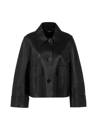 Marc Cain Collections - Cropped Lederjacke black new - Gr. - 40
