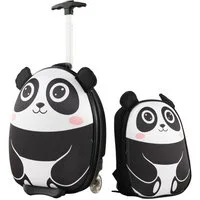 COSTWAY Kinderkoffer Kindertrolley Set, verstellbar, mit Rucksack