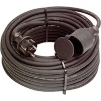 as - Schwabe Verlängerungskabel, (2500 cm), Gummi-Verlängerung H07RN-F 3G2,5 schwarz
