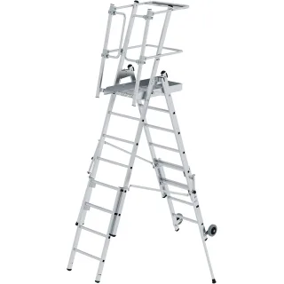 Munk Plattformleiter FlexxStep 6 Sprossen mit Teleskopaufsatz 2 Sprossen - 052537