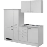 Flex-Well Küchenzeile Wito, Gesamtbreite 190 cm, mit Apothekerschrank, mit Einbau-Kühlschrank etc.