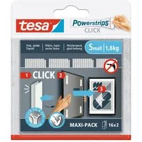 tesa Klettband tesa Klettband selbstklebend Powerstrips Click Small 32 Stück bis