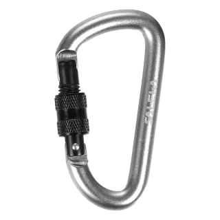 SALEWA - D-SHAPE CARABINER WITH SCREW - Schwarz (Gr.UNI)