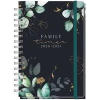 Häfft Buchkalender Family-Timer 26/27 17 Monate [Mondscheinblüten] EM