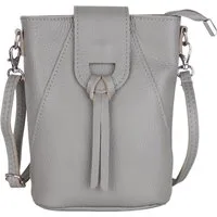 MIRROSI Umhängetasche Damen Crossbody Bag, Echtleder Made In Italy, 14,5x19x6cm
