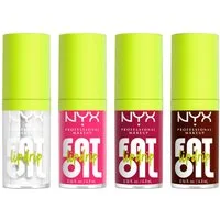 NYX PROFESSIONAL MAKEUP Schmink-Set FAT OIL LIP DRIP KIT, 4-tlg., Nicht klebrig, polstert die Lippen auf, pflegt, glänzendes Finish.