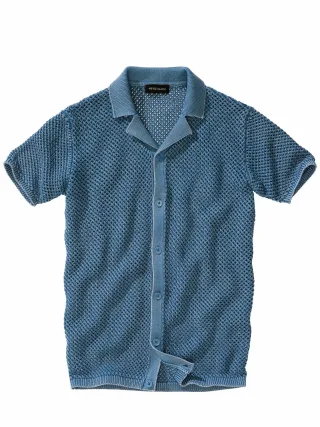 Mey & Edlich Herren Waben-Strickpolo Beige 100 % Baumwolle (bio)