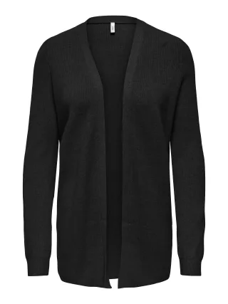 ONLY - ONLMARY LS OPEN RIB CARDI KNT Black - Gr. - XL