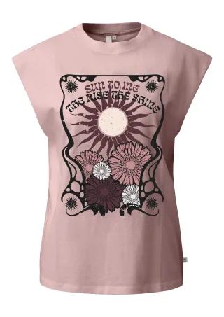 qs - T-Shirt pink/mehrfarbig - Gr. - S