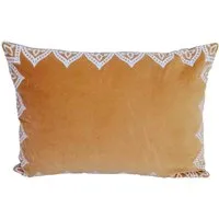 Casa Moro Zierkissen Marokkanisches Samtkissen Luka 45x30 cm rechteckig mit Füllung, bestickt, mit Füllung