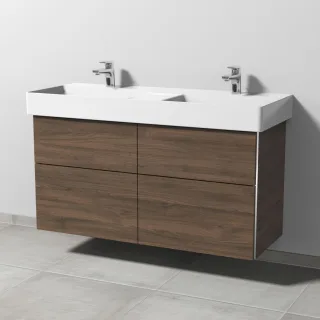 Sanipa 3way Waschtischunterbau zu Duravit Dura Square Waschtisch mit 4 Auszügen, Eiche-Arizona BR42280