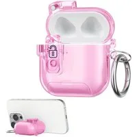 kwmobile Kopfhörer-Schutzhülle Kopfhörer Case fürApple Airpods 4 Hülle, Headphones TPU Cover mit Standfunktion und Sicherheitsverschluss