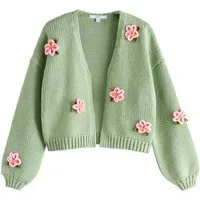 Next Strickjacke Weiche Strickjacke im Grobstrick mit Baumwolle (1-tlg)