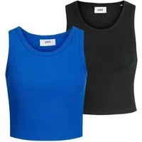 JJXX T-Shirt (Set) Rippstrick, für einen bauchfreien Look im 2er SPARPACK
