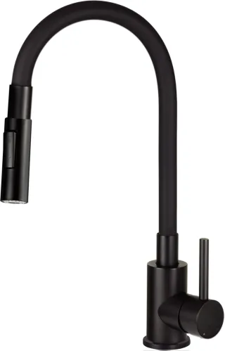 Neuesbad Spültischarmatur mit FLEXIBLE Auslauf, 2-FUNKTION SPRAY, Schwarz NB1DEBOCN74M1