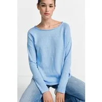 RICHROYAL Langarmshirt 2409 O HJ LS mit offener Ausschnittkante und Saum