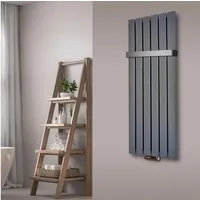 Szagato Badheizkörper BADHEIZKÖRPER Design Peking 2 120x47cm 799 Watt Edeloptik (1 HH 50mm), 5 Jahre Garantie, Made in Germany