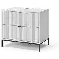 Vicco Waschbeckenunterschrank Eliza, Weiß, 70 x 63 cm mit 2 ausziehbaren Schubladen (1-St)