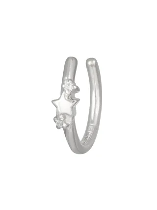 cai Ear Cuff 925 Sterling Silber rhodiniert Stern Zirkonia