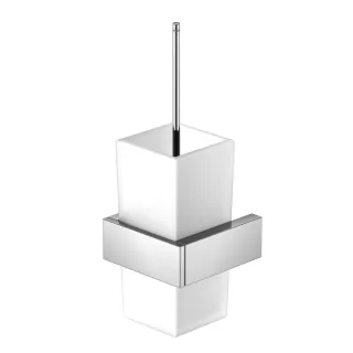 Steinberg Serie 460 Bürstengarnitur, chrom mit Glas satiniert weiss, 460.2903 4602903