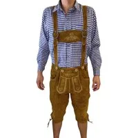Dretaild Trachtenlederhose Premium Lederhose Herren Tracht Kneelength