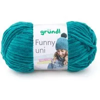 Gründl Funny Chenille Wolle uni einfarbig zum Stricken Häkeln, Chenillegarn Häkelwolle, 120,00 m (Chenillewolle, Flauschgarn, Kuschelwolle), weich und pflegeleicht