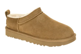 UGG 1173891 CHE Classic Micro Damen Slipper Chestnut Leder Fell Warmfutter G ...