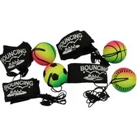 ELLUG Spielball 4er Set Neon-Springball/Returnball, Armband & Schnur, Safety Clip (4-St)