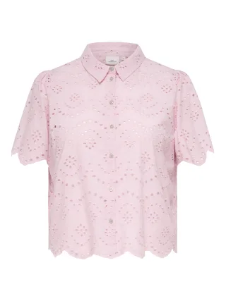 ONLY CARMAKOMA - CARVALAIS S/S SHIRT WVN NOOS Pink Lady - Gr. - 50