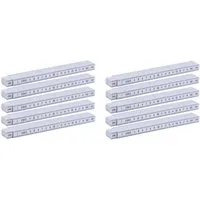 Macma Zollstock 10x Zollstock / Gliedermaßstab / 2m / aus Kunststoff