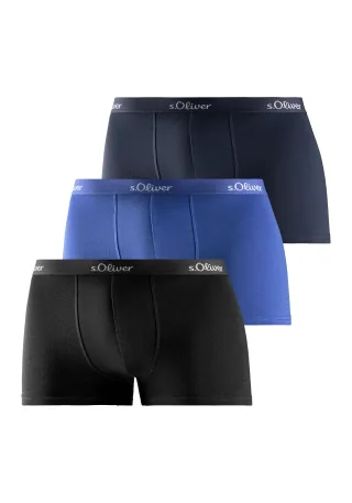 s.Oliver LM s.O Boxer Basic 3x 3x blau sort - Gr. - S