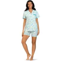 comtessa Shorty Summer Whisper (Set, 2 tlg., 2-teilig) Damen Pyjama 2-teilig Shorts Baumwolle geknöpft große Größen