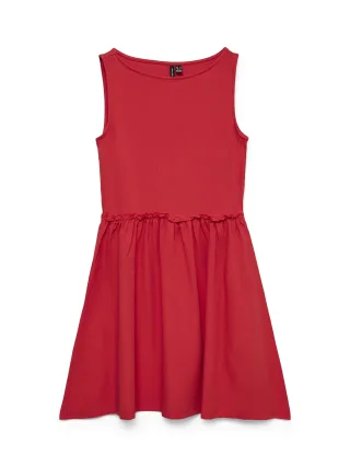 VERO MODA - VMTINNA SL BOAT NECK SHORT DRESS JRS GA - Gr. - XS