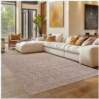 Carpettex Designteppich Einfarbig Boucle Loop, Rechteckig, Höhe: 7 mm, Teppich Wohnzimmer, Schlafzimmer, Gästezimmer