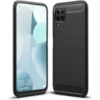 betterfon Handyhülle Carbon Hülle für Huawei P40 Lite Backcover TPU Silikon Bumper Schwarz, Carbon-Look – stoßfestes Case mit Air-Cushion & Metall-Optik