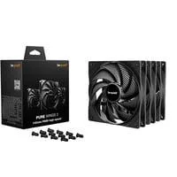 Pure Wings 3 140mm PWM high-speed 3-Pack, Gehäuselüfter schwarz, 3er-Pack, 140 mm