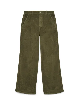 VERO MODA - VMMARGOT HR WIDE CORDUROY PANTS Grape Leaf - Gr. - 32