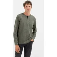 camel active Langarmshirt aus nachhaltigen Baumwollmix Langarm