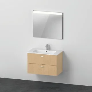 Duravit XBase Möbelwaschtisch mit Waschtischunterbau und Spiegel 830x490x2000 mm - XB0071030300000 XB0071030300000