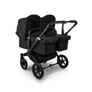 Bugaboo Donkey 5 Twin Complete Black/Midnight-Black Kinderwagen-Set mit Liegewannen und Sitze