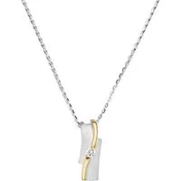 Firetti Kette mit Anhänger Schmuck Geschenk Silber 925 Halsschmuck Halskette bicolor, mit Zirkonia (synth)