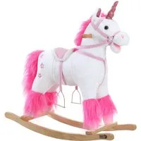 Deuba Schaukeltier Einhorn mit Sattel, Schaukeleinhorn Schaukeltier Schaukel Einhorn Kinder Baby Spielzeug