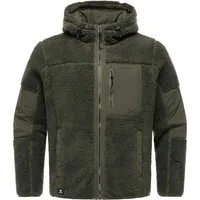 Ragwear Plüschjacke Chille Flauschige Übergangsjacke aus Teddyfleece
